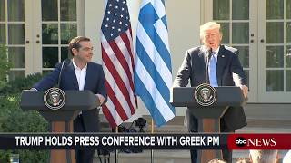 President Donald Trump, Greek Prime Minster Alexis Tsipras hold joint news conference