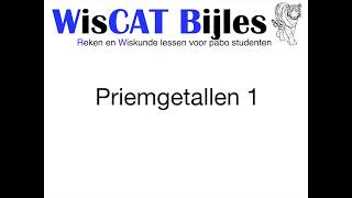Priemgetallen 1 - WisCAT Oefensite