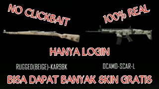 HANYA LOGIN!!! Dapat Gratis Skin Kar 98K & Scar-L Permanent || Pubg Mobile