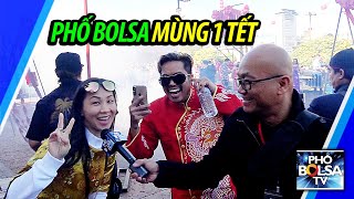 Pháo tết rầm rộ và những câu chuyện ngẫu hứng trên phố Bolsa mùng 1 Tết
