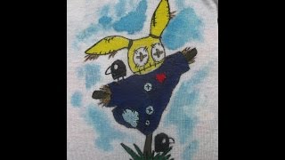 Нанесение рисунка на ткань 2 часть мастер класс