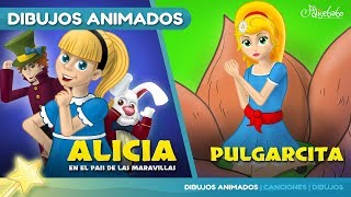 Alicia en el país de las Maravillas y Pulgarcita Animado en Español | Cuentos infantiles para dormir