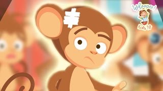 Five Little Monkeys | Nursery Rhymes with Lyrics | Kids Songs by WhoopeeKidsTV