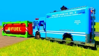 TRUCK Vs Propane Tank Explosions CRASH | Brick Rigs