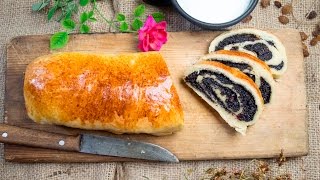 Дрожжевой рулет с маком