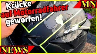 50 km/h - nur für Motorräder | Krücke auf Motorradfahrer geworfen |  Motorrad Nachrichten 21 / 2018