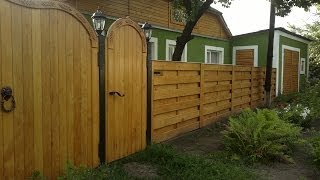 ДЕРЕВЯННЫЙ ЗАБОР СВОМИ РУКАМИ / Handmade wooden fence