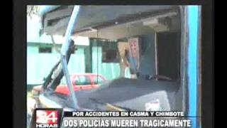 Accidentes de tránsito dejan un policía herido y otro muerto en Chimbote