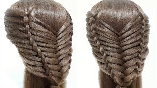 Peinado elegante con trenzas para chica de moda 2019 ❤ PEINADOS FACILES Y RAPIDOS