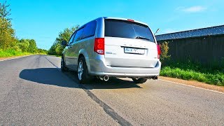 NeX® DODGE Grand Caravan. ЭКСКЛЮЗИВ! Глушитель раздвоенный & насадки 101 мм. ЗВУК на выходе