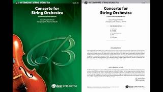 Concerto for String Orchestra (from Concerto a Quattro), arr. Tim McCarrick – Score & Sound