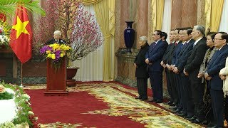 Tổng Bí thư Nguyễn Phú Trọng chúc Tết lãnh đạo, nguyên lãnh đạo Đảng, Nhà nước