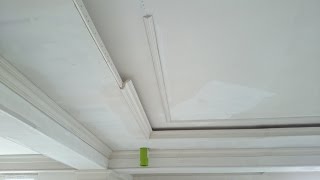 потолок из гипсокартона #17 Короба из гипсокартона с подсветкой, простой вариант. Drywall ceiling.