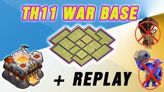 TH11 War Base = New  Anti Bowler And LavaLoon = Clash Of Clan