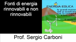 Fonti di energia rinnovabili e non rinnovabili
