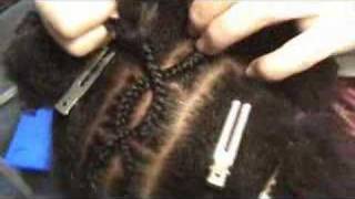 How to do Criss-cross Cornrows Part 2