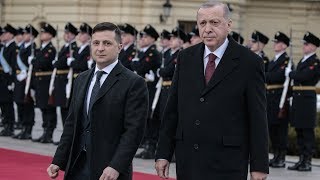 Cumhurbaşkanı Erdoğan, Kiev’de Resmi Törenle Karşılandı