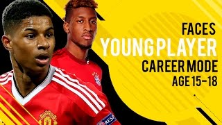 FIFA 17 Career Mode - Young Player Faces Age 15-18