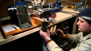 Как сделать клинок с помощью гриндера (HD 1080p). How to make a knife blade.