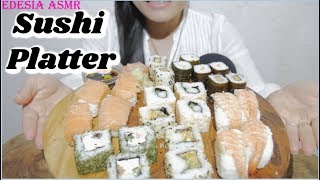 ASMR 咀嚼音?Sushi Platter お寿司 초밥 먹방 綜合壽司 Plateau Sushi *EATING SOUND*
