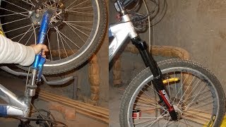 Замена передней вилки велосипеда, как снять. Рулевая колонка 1 1/8"d:28.6