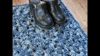 Красивые коврики для дома из джинсов