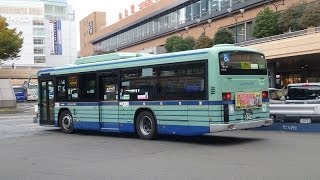 【3DFHD】仙台駅西口バスプール付近に集うバス達('13.11.9朝)