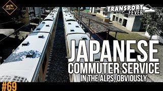 A Japanese commuter service in the Alps. Transport Fever #69