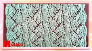 Вязание ажурных узоров спицами. Красивый ажурный узор