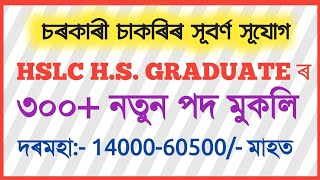 HSLC H.S. any Graduates ৰ বাবে ৩০০ তকৈ অধিক পদ মুকলি | Job in Assam | Assamese Educator