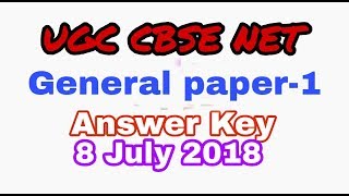 Ugc net 1st paper 8july 2018 answerkey | AKSRajveer | Literature Lovers | UGC NET ENGLISH