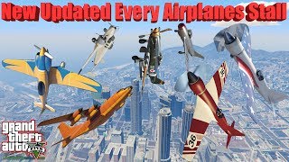 GTA V: New Updated Every Airplanes Stall Crash and Fail Compilation (60FPS)