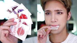 Trying these lipstick cards lol - Edward Avila