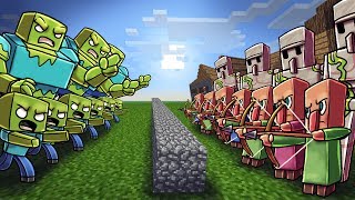 Minecraft | ZOMBIE ARMY VS VILLAGER ARMY! (Massive Mob Battles)