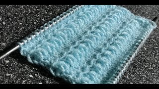 Узоры спицами. Рельефные (объемные) дорожки.
