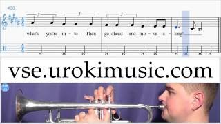 Как играть на Трубе Meghan Trainor All About That Bass часть 2 самоучитель уроки обучение ноты школа