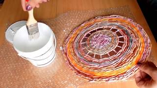 Плетение из газет ПОДСТАВКА ПОД РАСЧЁСКИ мастер класс