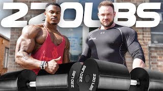 220LBS DUMBBELL PRESS - Simeon Panda & Sean Frederick Parker