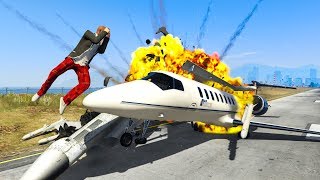 GTA 5 Crazy Plane Crashes Ep.8 | Funny Moments (Euphoria Physics)