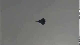 The RUSSIAN AIR FORCE SUKHOI SU T50 PAK FA Stealth Fighter Jet on Moscow Air Sho