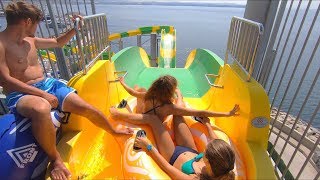Waterslides at Marina Aquapark Waterland in Istanbul