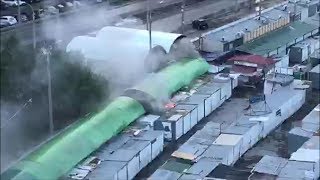 В Самаре горел рынок «Шапито»