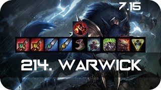 Warwick Jungle vs Evelynn Season 7 s7 Patch 7.15 2017 Gameplay Guide Build Normals