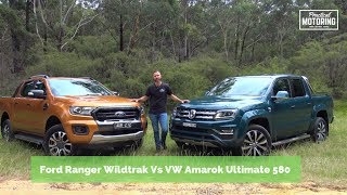 Ford Ranger Wildtrak bi turbo Vs Volkswagen Amarok V6 580 comparison review