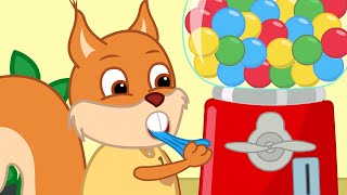 Famille d'Écureuil - Machine Irisée à Gommes Vidéos Animé 2020 en Français 13+