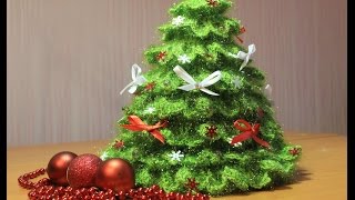 Как связать елочку крючком   ОБЗОР       how to knit crochet Christmas tree