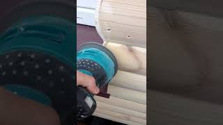 Стыки блок хауса откосы подгонка шлифовкой