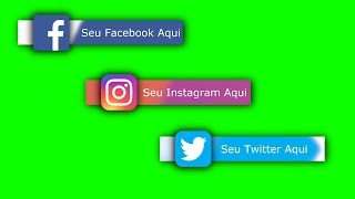 Redes Sociais Chroma Key [Facebook, Instagram, Twitter] Barras / Green Screen, Pantalla Verde