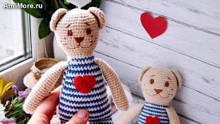 Амигуруми: схема Шведский мишка. Игрушки вязаные крючком - Free crochet patterns.