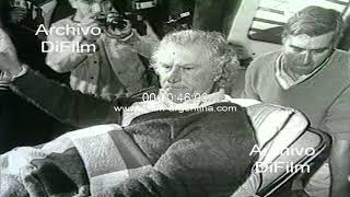 Fernando Pino Solanas es internado en clinica con herida de bala 1991
